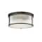 Z-Lite Carnaby Flush Mount, 4-Light, 18 In.W x 8.25 In.H, Matte Black/Clear Ribbed 7504FR18-MB - alternate 7